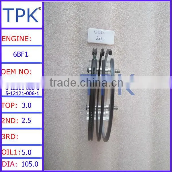 4BC2 piston ring, Isuzu 4BC1 Piston Ring 5-12121-004-0 5-12121-004-1