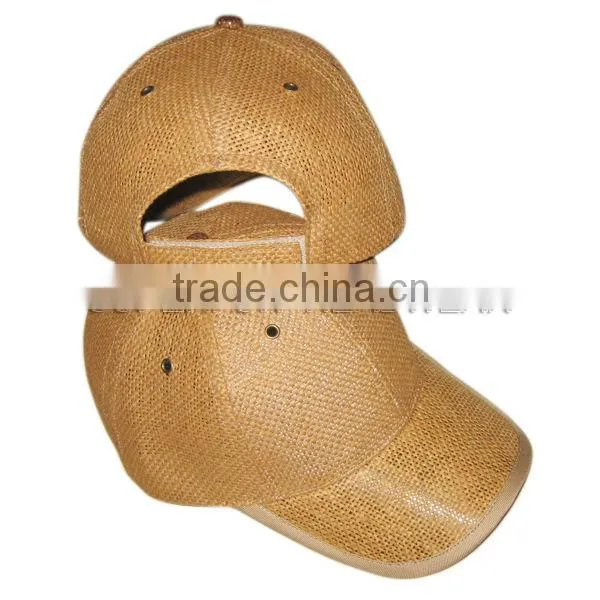 factory supply fashionable 100% paper straw baseball caps