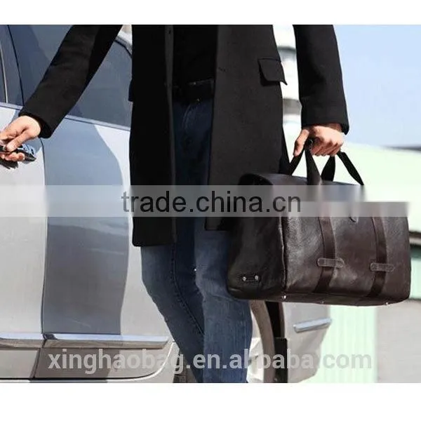 Leather travel handbag for men travel luggage bags traveling bag