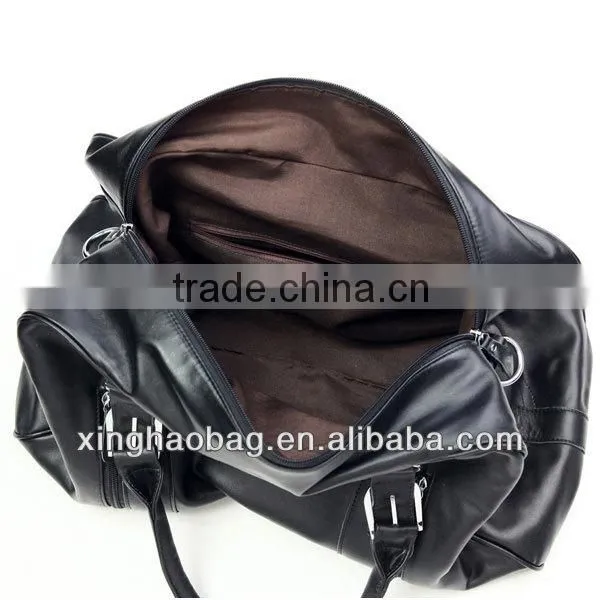 Shopping in china brand leather weekend bag