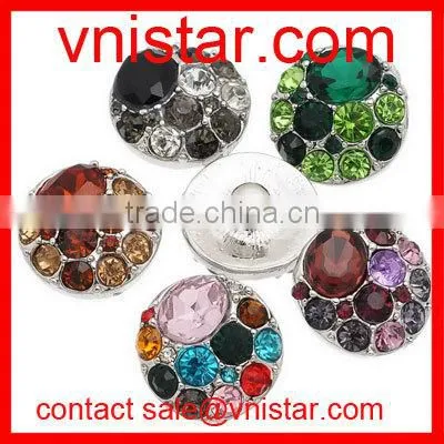Vnistar metal snap button earrings with black tassels dangle interchangeable wholesale NE011-2