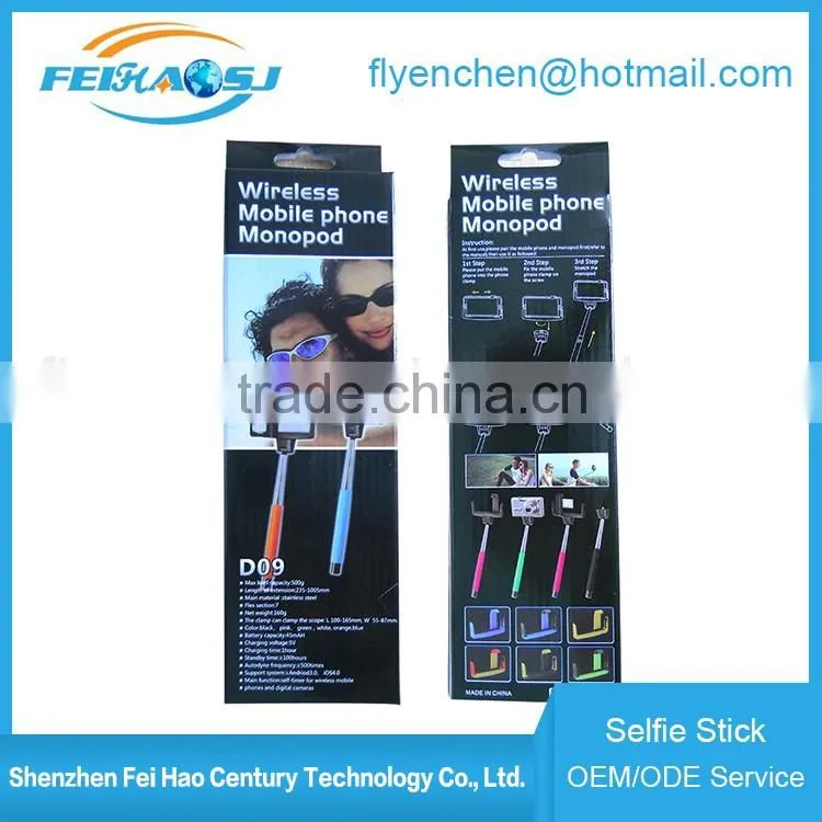 Selfie Stick D09 Bluetooth Monopod with Mirror handheld selfie stick
