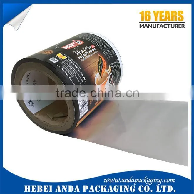 Custom Printing Coffee Sachet packing film roll /Matte coffee bag with valve