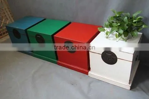 Chinese colorful Antique wooden boxes/chest