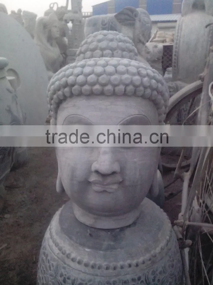 granite stone buddha head