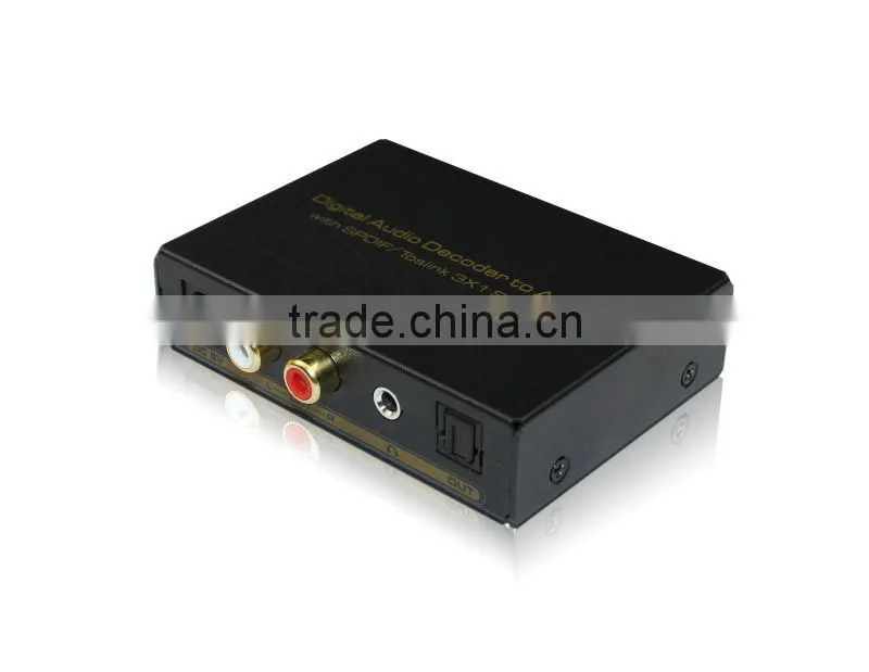 Digital Audio Decoder to Analog with SPDIF/Toslink 3X1 Switcher