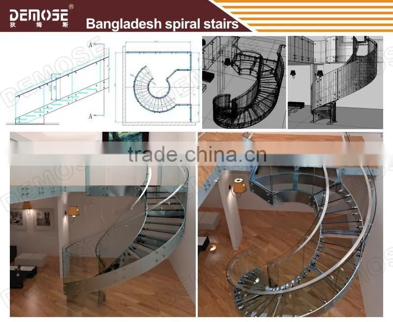 house modern spiral modular staircase