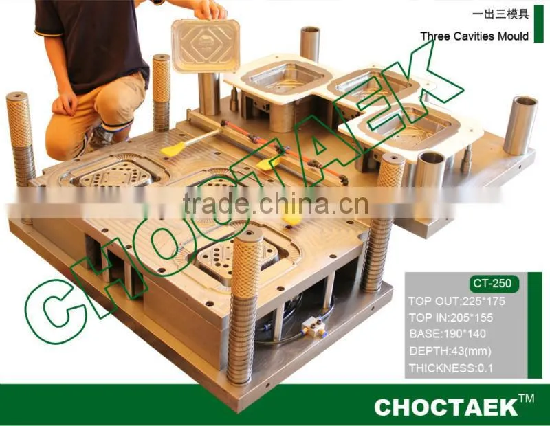 IVC Aluminium foil container mold with four cavities