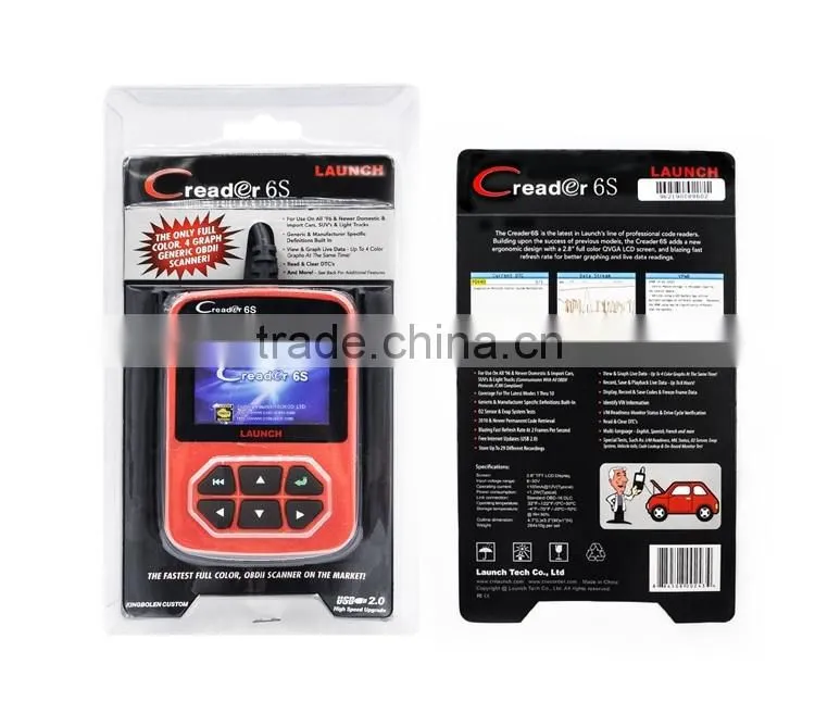 100% original auto Code Reader EU/USA/Asian Version Original Launch X431 Creader VI Plus Creader 6S with good feedback