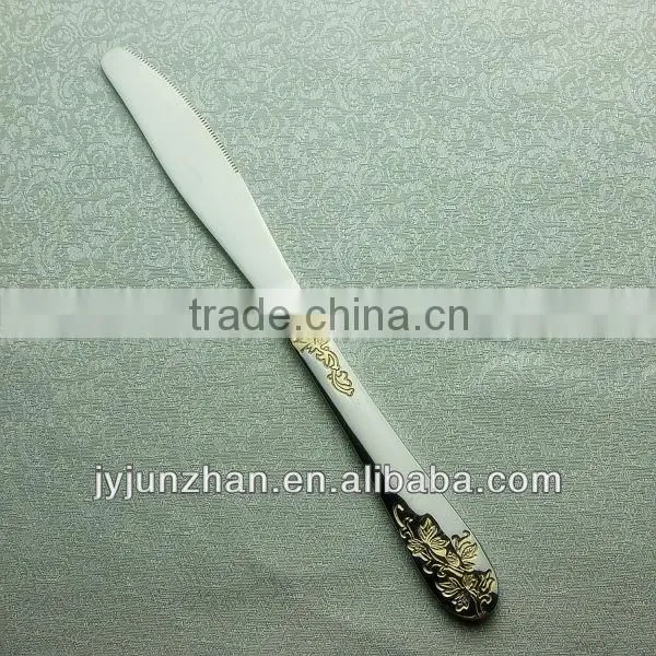 Gold plated knife stainless steel 410 material and low price