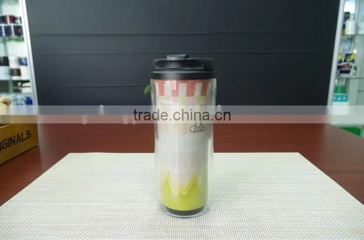 Popular promotional gift PP and PS color changing magic travel tumbler