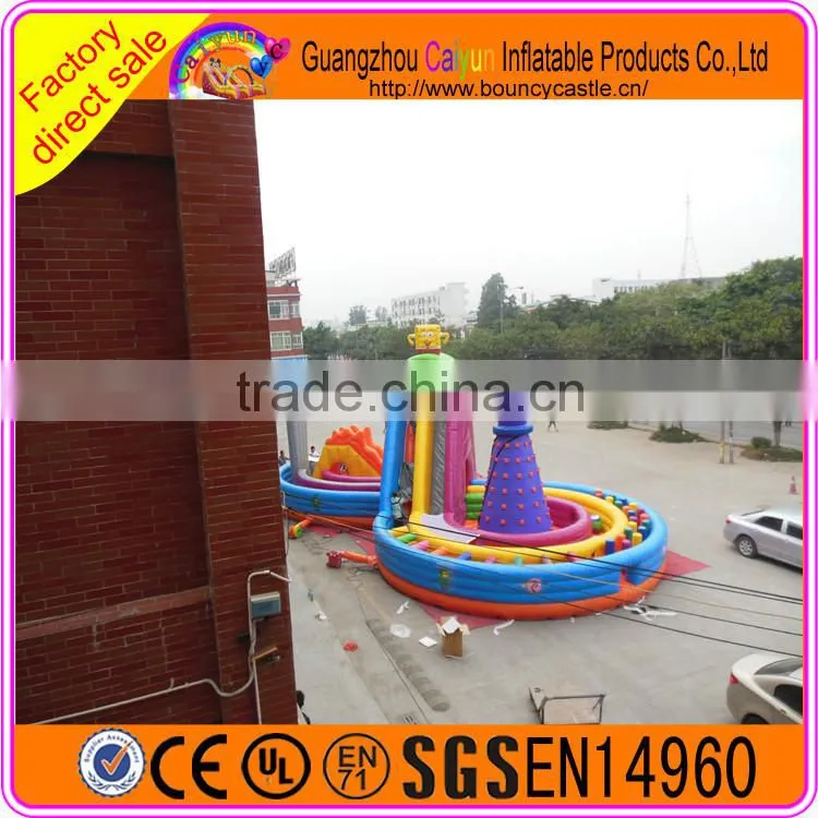 Funny game inflatable assualt obstacle course outdoor sports
