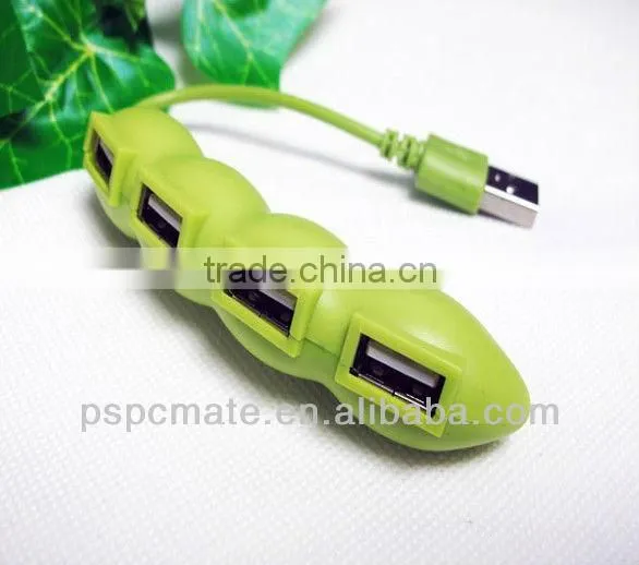 Purple Haricot usb hub vegetables shape hub 4 ports