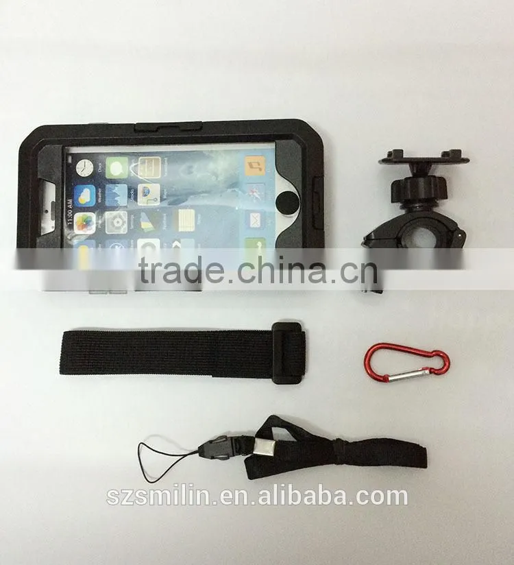 Smart touchscreen 360 degree swivel Bicycle Holder with 8m waterproof case for Samsung S3/S4