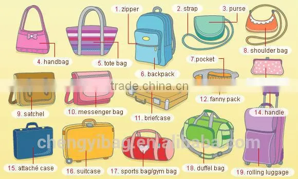 Lightweight solid color foldable polyester travel sports duffel bags