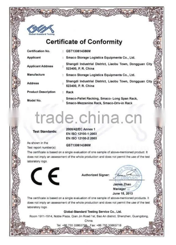 Smaco shelving racks warehouse rack flow rack Dongguan China (Mainland)