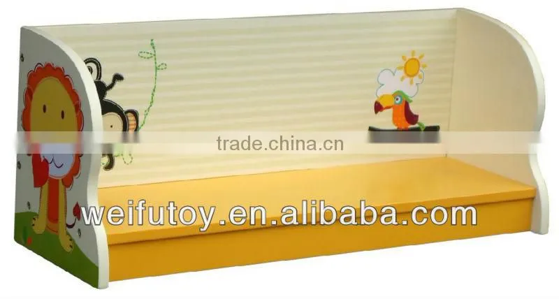 F0270 Kids Wooden Book Shelf On Wall
