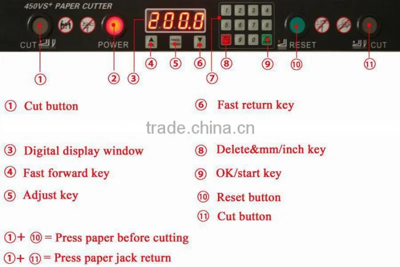 Professional manufacturer WD-450VS+ paper cutter
