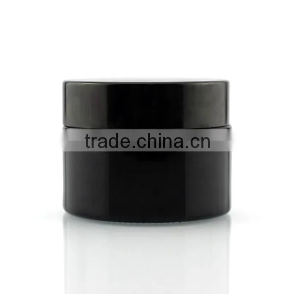 painted black cosmetic glass jar