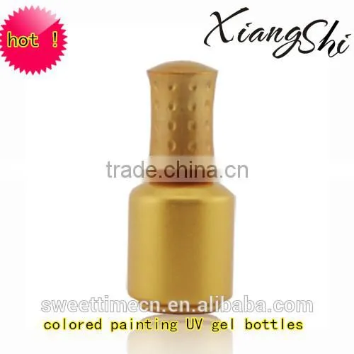 square small nail polish bottle with brush and cap
