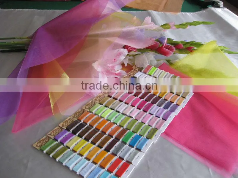 Colorful Organza Sheets for flower wrapping with hot cut edge