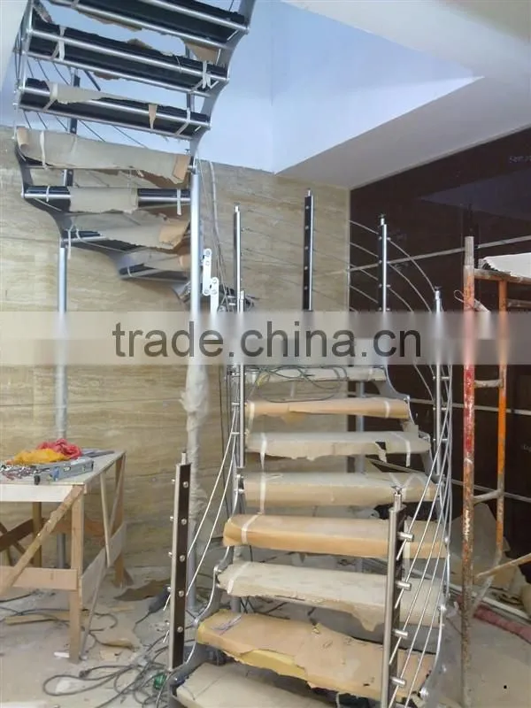 China leading customized steel Curve stairs factory supplier