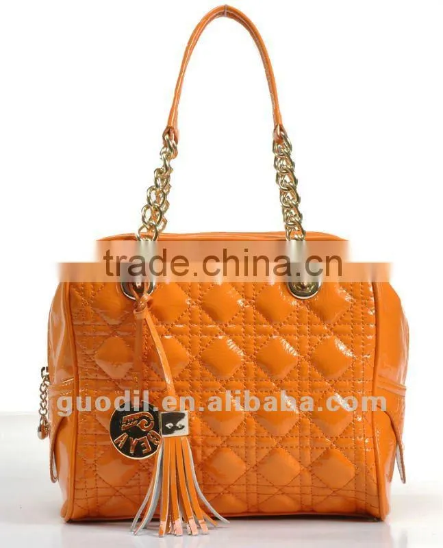 New arrival! Quilted satchel bags ladies leather handbags fashion designer 2012