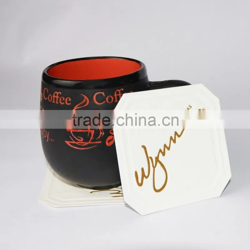 Eco-friendly hot new popular items paper cardboard coaster
