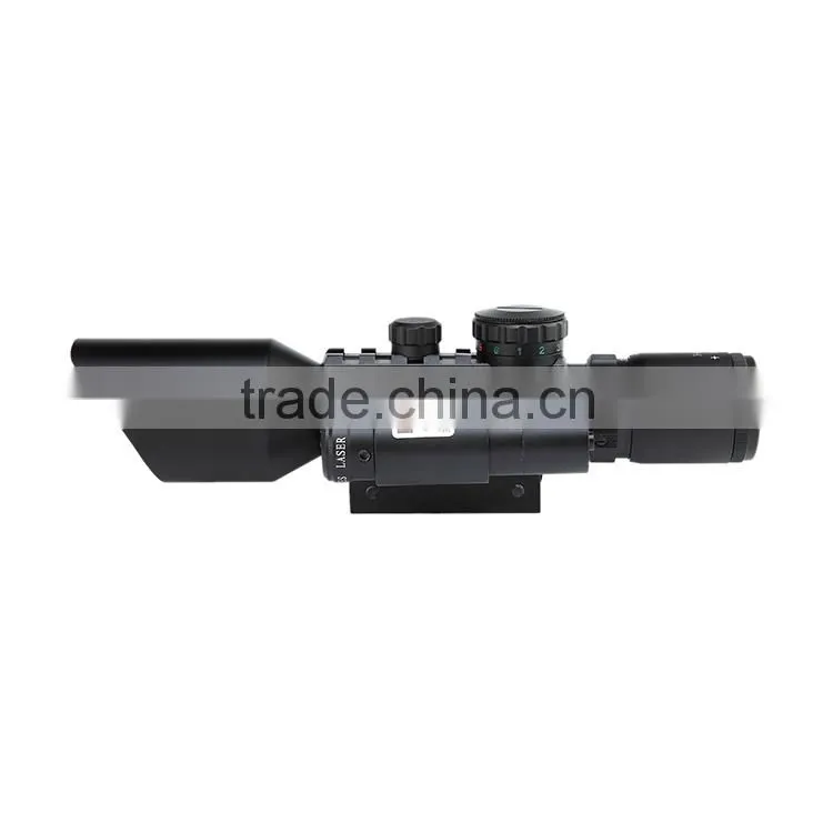 Funpowerland M9C 3-10X42E Mil-Dot hunting rifle scope+red laser /Tactical Optics Scopes/Riflescope