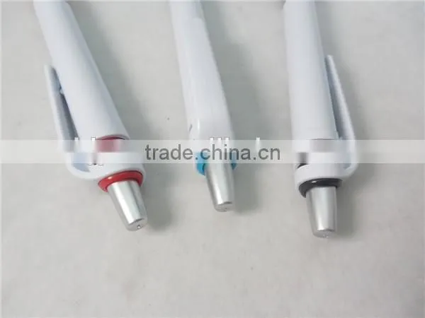 Not novelty plastic ballpoint pen with rubber