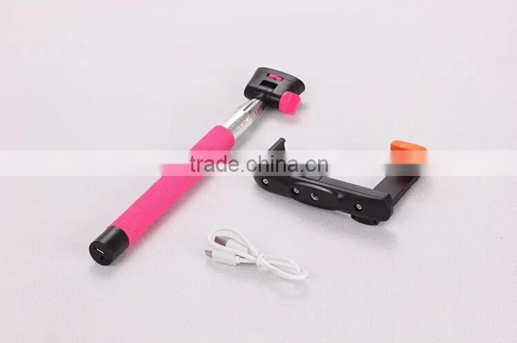 Bluetooth selfie stick with shutter button, best selling wireless monopod in 2015, promotion gift bluetooth monopod