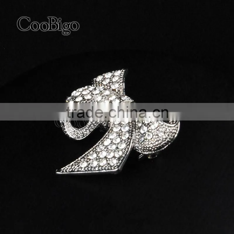 Fashion Jewelry Rhinestone Charming Bowknot Brooch Lady Girls Dresses Hijab Scarf Party Gift Apparel Promotion Accessories