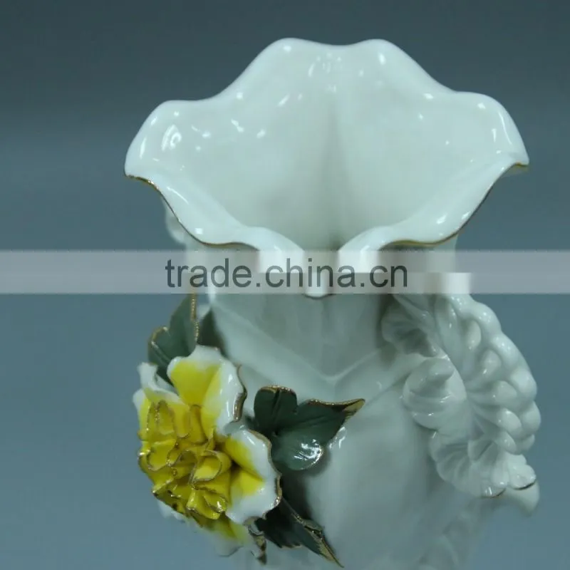 White modern ceramic vase decoration