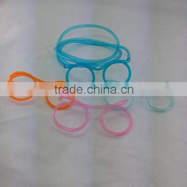 Hot sale Colored Plastic Decoration Glasses Long Straws For Drinking