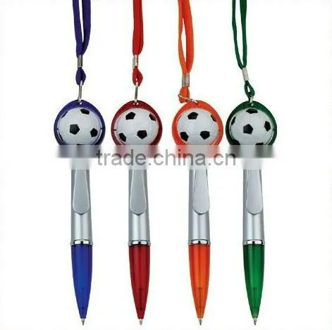 Hot selling cheap plastic football pen for promotion
