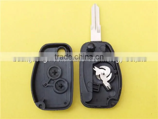 New Style 2 button modified remote folding key blank for Renault flip key shell