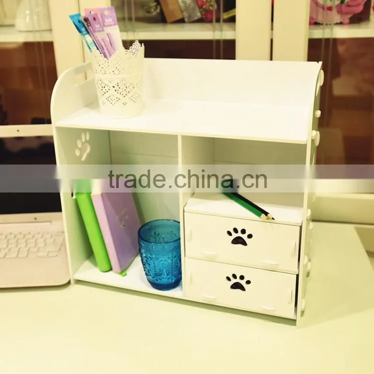 Durable waterproof diy plastic desk storage drawer organizer