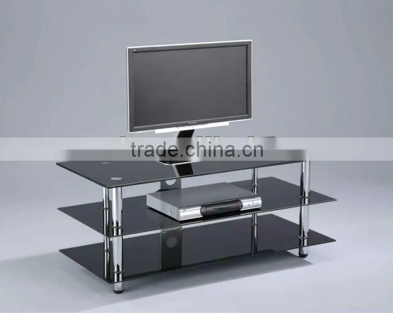 Clear glass TV stand