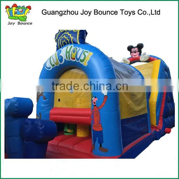 challenge fun mickey mouse club house inflatable obstacle course for kids