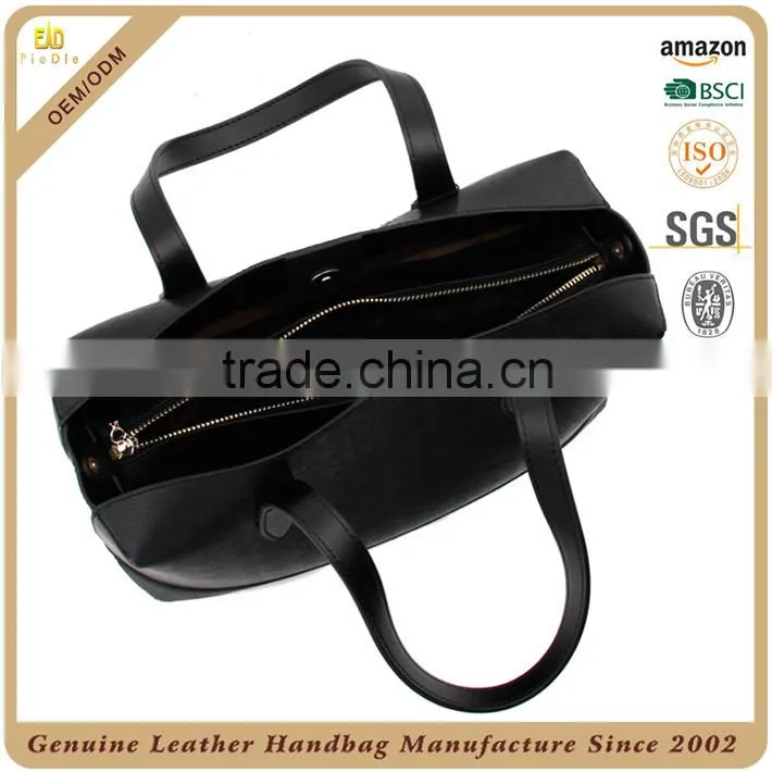 CSS1785-001-saffiano cow leather classic hand bag gym bags women
