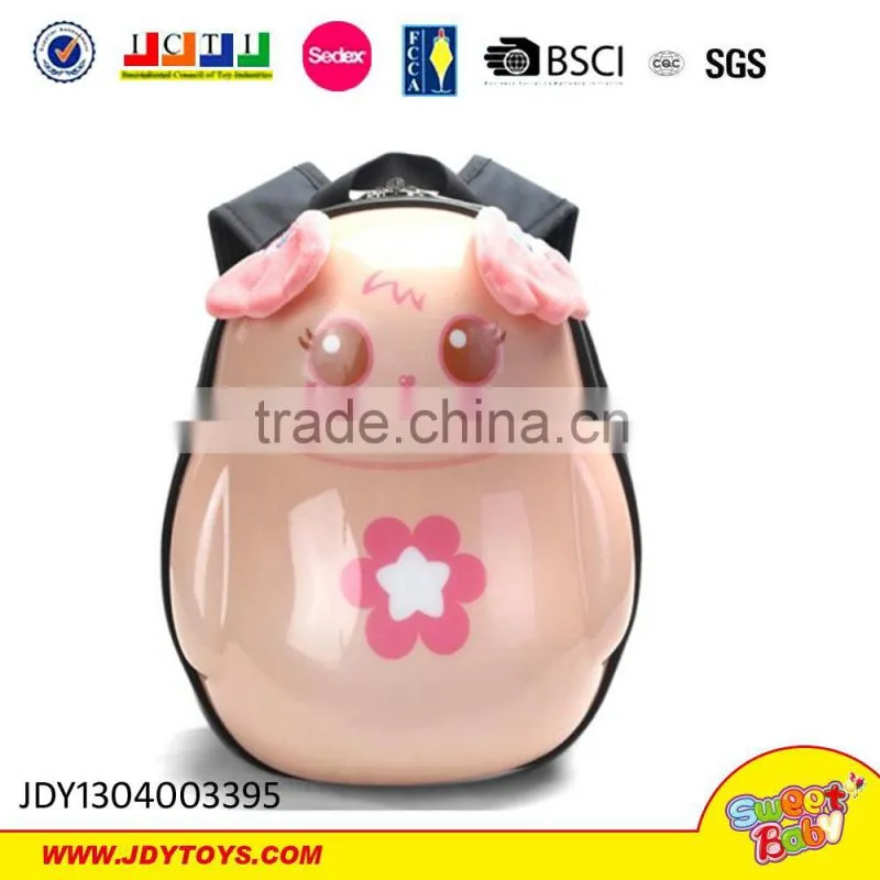 2015 Hot sell 3D school bag with lights for kis travel bag toy for chirldren