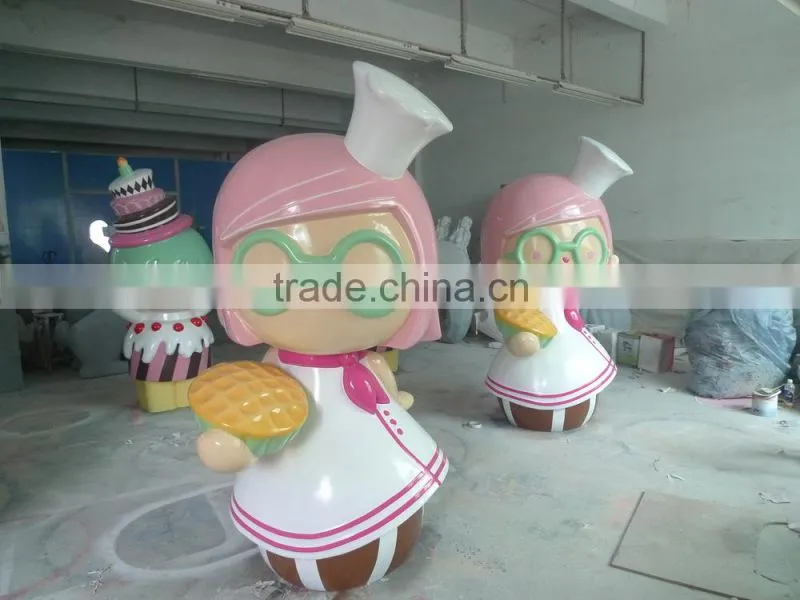 fiberglass decorative cartoon sculpture statue