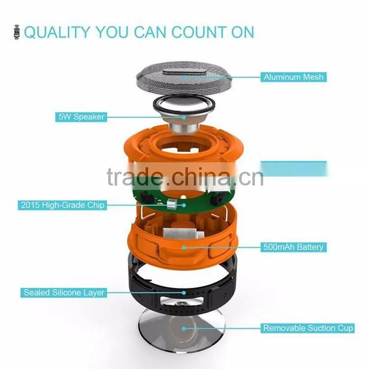 Portable Bluetooth 3 Watt Portable Speaker Waterproof with usb port