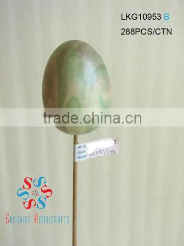 2014 Hot Sale Artificial Polyster Easter Egg With Stem For Christmas And Home Decoration