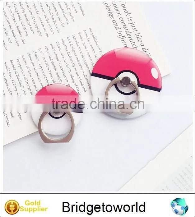 2016 For Pokemon Go Pokeball Cell Phone Holder Support Finger Ring 360 Degree Remove Pocket Monsters Mobile Phone Stand