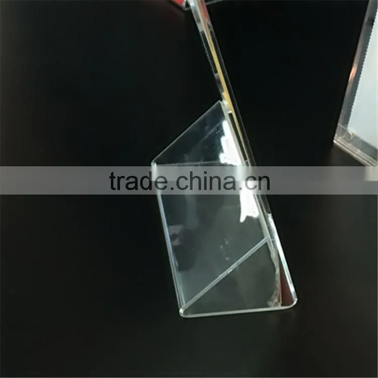 2016 Hot wholesale acrylic tabletop sign holder, menu holder, card holder