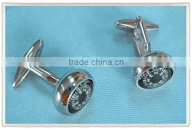 Bright rhinestone inlayed sleeve cuff links