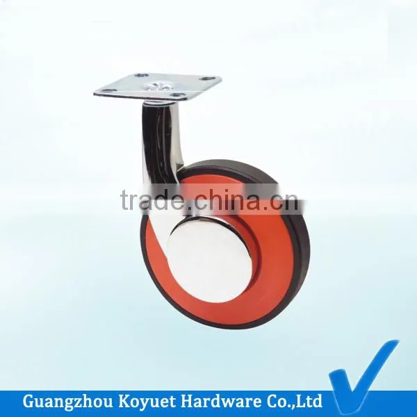 KOYUET Supermarket Trolley Wholesale Popular Modern Colorful With Screw Alloy 3.25 inch Heavy Duty Furniture Caster Wheels