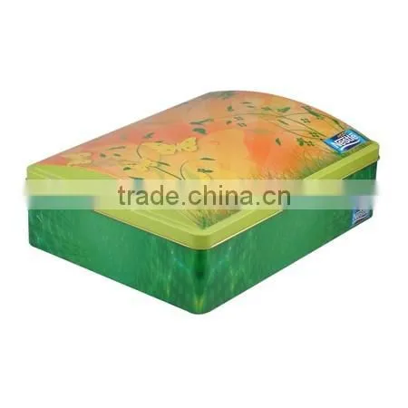 customized exquisite House shaped tin box for food, house shape tin case for gift