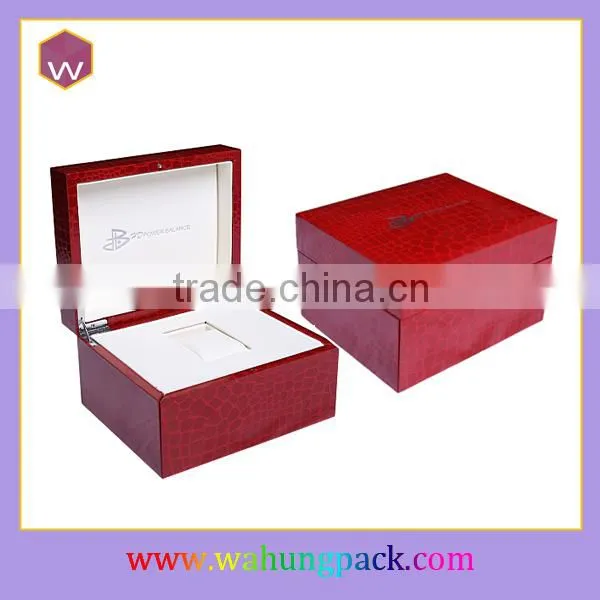 small cardboard leatherette watch gift box, single watch box for men